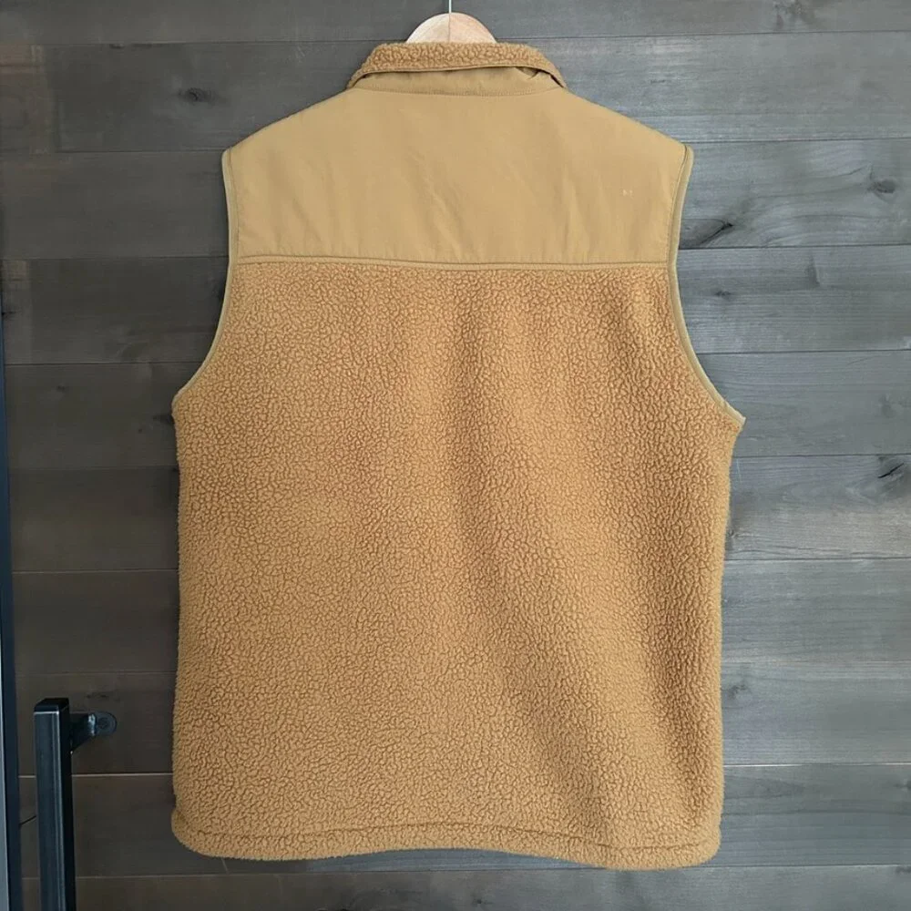 TOPO DESIGNS Subalpine Fleece Khaki Brown Vest ~ Size Large - Picture 4 of 6